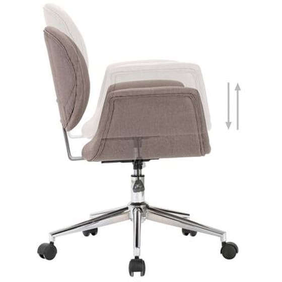 Καρέκλα Τραπεζαρίας Vidaxl  Υφασμάτινη Περιστρεφόμενη - Taupe image 3