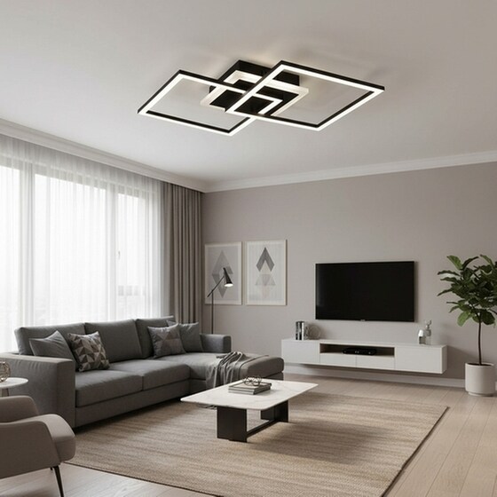 Trio Lighting Venida Πλαφονιέρα Οροφής 57.5εκ. Μαύρη με Ενσωματωμένο LED image 4