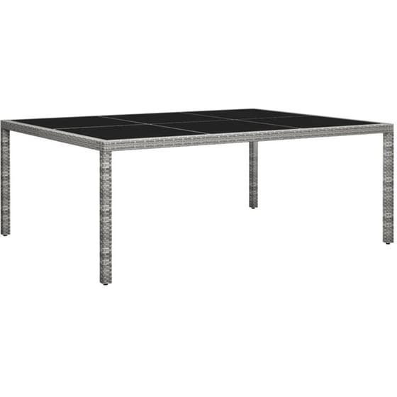 Τραπέζι Εξωτερικού Χώρου VidaXL από Ρατάν 200x150x74 cm - Γκρι image 0