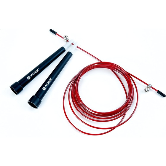 Σχοινάκι Γυμναστικής Pure2Improve Speed Rope 285 cm - Κόκκινο/ Μαύρο image 0