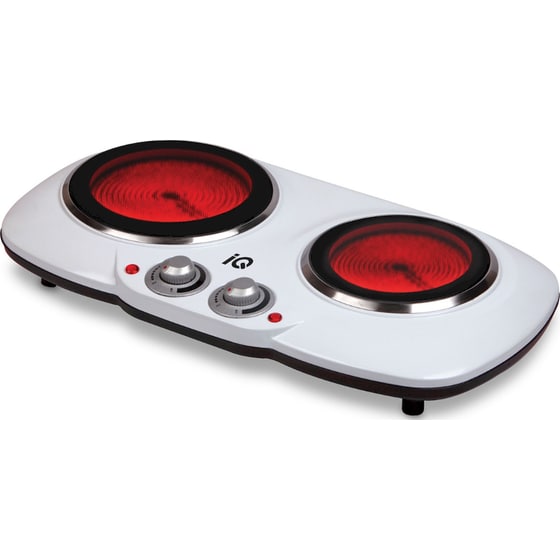 IQ KC-1243 2100 W Λευκό Διπλή Κεραμική Επιτραπέζια Εστία image 0