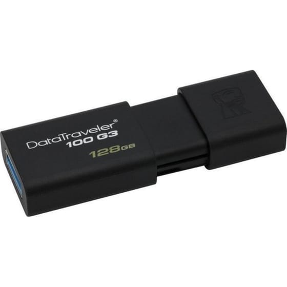 Kingston DataTraveler 100 G3 128GB USB 3.0 Stick Μαύρο image 1