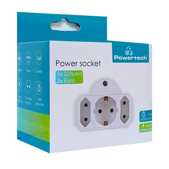 Ταφ Powertech Pt-816 3 Θέσεων  - Λευκό image 1