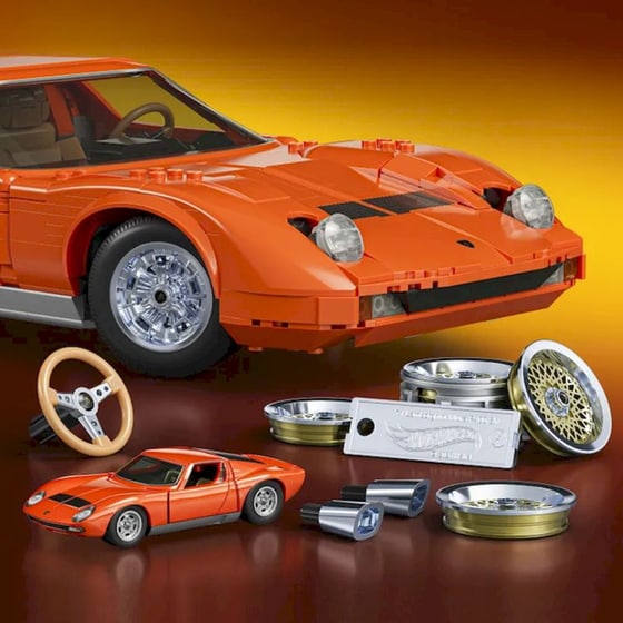 Αυτοκίνητο Mattel Hot Wheels Brick Shop: Elite Series - Lamborghini '71 Miura P400 SV image 4
