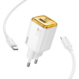 Φορτιστής Πρίζας Hoco N52 Monsoon USB-C 20W - White