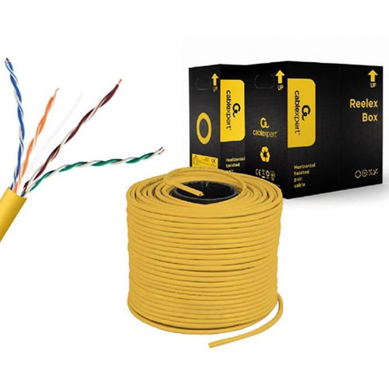 CABLEXPERT CAT5E UTP LAN CABLE (CCA), SOLID, 305M YELLOW UPC-5004E-SOL-Y