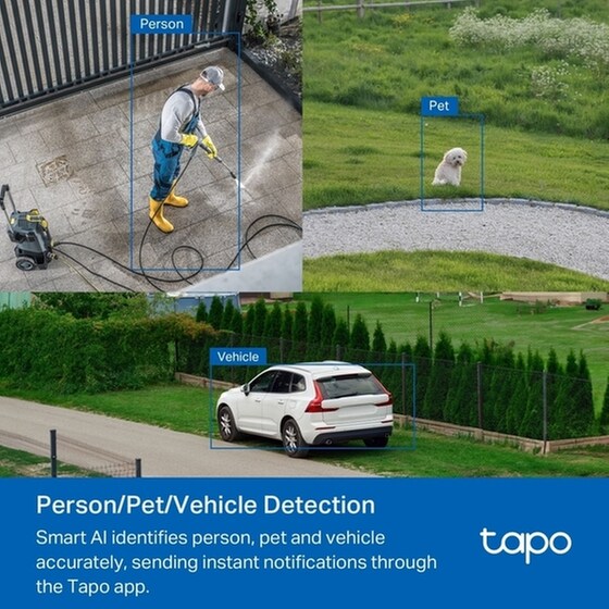 TP-Link Outdoor Pan/Tilt Security Wi-Fi Camera SPEC: 3K 5MP (2880x1620), 2.4 GHz, 2 × External Antennas, 1 × Ethernet Port, Horizontal 360º image 8