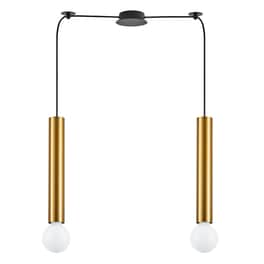 Φωτιστικό Οροφής Δίφωτο Homelighting Μεταλλικό Φ11x300 cm - Χρυσό/Μαύρο