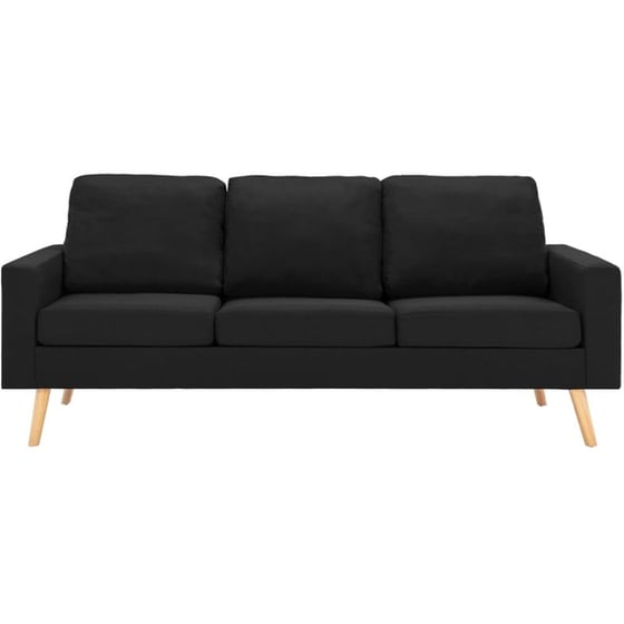 Τριθέσιος Καναπές Vidaxl 184x76cm - Μαύρος image 2