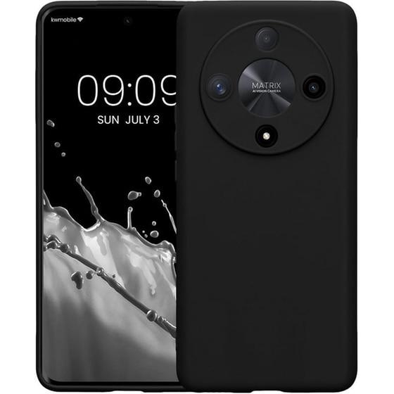 Θήκη Honor Magic6 Lite/X9b - KWmobile TPU Case with Camera Lens Protector - Black Matte image 0