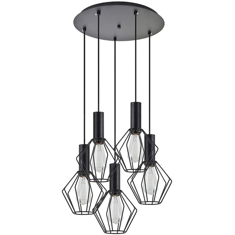 Φωτιστικό Οροφής Πολύφωτο Homelighting 77-8531 Μεταλλικό - Μαύρο