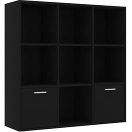Βιβλιοθήκη VidaXL από Μοριοσανίδα  98x30x98 cm - Μαύρο