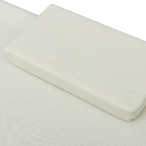 Ξαπλώστρα VidaXL με Σκίαστρο από Ατσάλι 200x90x112 cm - Μπεζ image 4