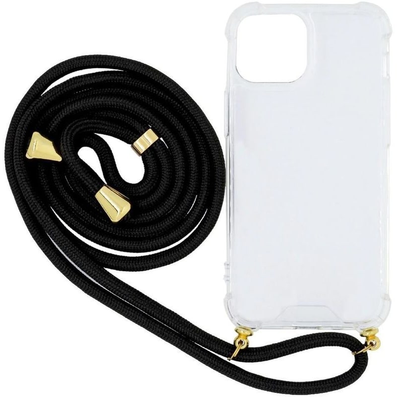 Θήκη Apple iPhone 13 Mini - Mercury με Λουράκι Μαύρο - Διάφανο