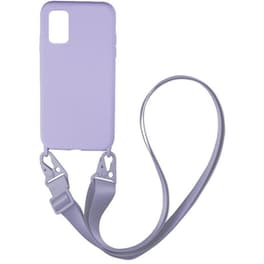 Θήκη Samsung Galaxy A02S - Sonique Carryhang Liquid Silicone Strap - Λιλά