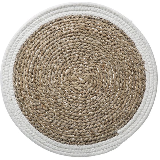 Σουπλά Spitishop S-d Happy Pop White 173767b Ψάθινο Φ38cm - Λευκό/Φυσικό image 0