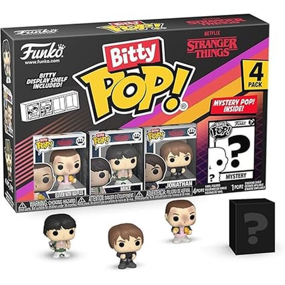 Funko Bitty Pop! Stranger Things - Eleven with waffles/Mike/Jonathan/Mystery 4-pack image 0