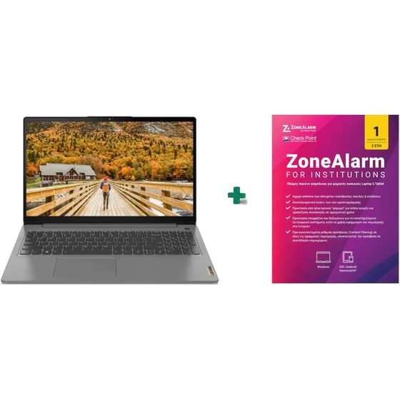 Laptop Lenovo IdeaPad 3 15ALC6 15.6" FHD (Ryzen 5-5500U/16GB/512GB SSD/Radeon Graphics/Win11Home) + Antivirus ZoneAlarm για 2 έτη image 0