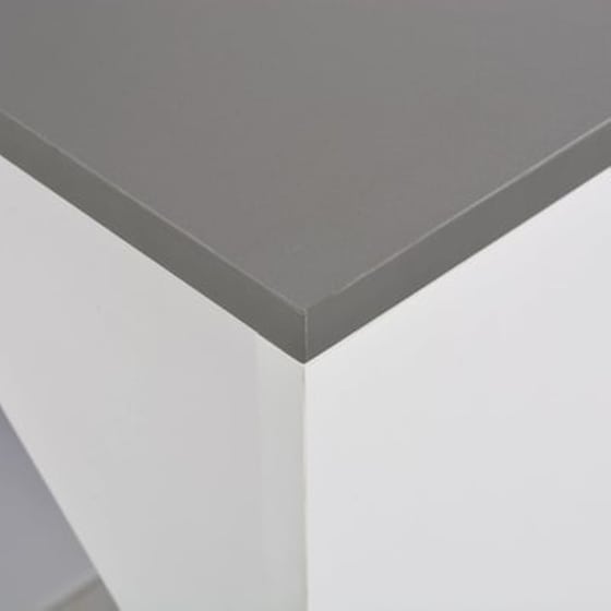 Vidaxl Τραπέζι Μπαρ Με Ραφιέρα Λευκό 115 X 59 X 200 Εκ. image 2