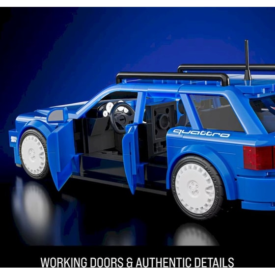 Mattel Hot Wheels Brick Shop Σετ Κατασκευής Speed Series Audi Avant RS2 1:32 (253 Κομμάτια) (JGR28) image 5