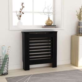 Κάλυμμα Καλοριφέρ VidaXl Mdf 78 cm  - Μαύρο