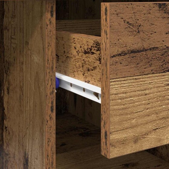 Γραφείο VidaXL από Επεξεργασμένο Ξύλο 90x49x75 cm - Παλιό Ξύλο image 7