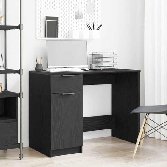 Γραφείο VidaXL από Επεξεργασμένο Ξύλο 100x50x75 cm - Μαύρη Οξιά image 1