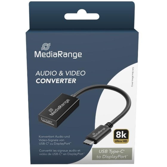 Καλώδιο Mediarange MRCS235 DisplayPort female σε USB-C 20cm - Μαύρο image 1