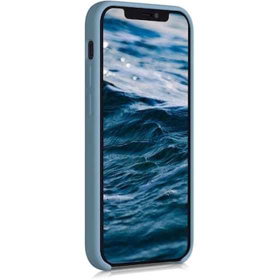 Θήκη Apple iPhone 12 Mini - Kwmobile Soft Flexible Rubber Protective Cover - Stone Blue image 3