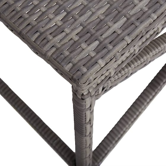 Πάγκος Κήπου VidaXL από Συνθετικό Ρατάν 120x40x43cm - Γκρι image 3