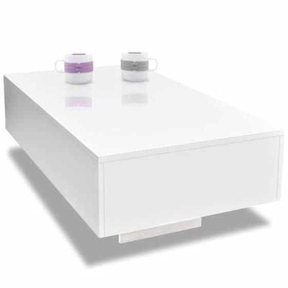 Τραπεζάκι Σαλονιού VidaXL από MDF 85x55x31cm - Λευκό image 2