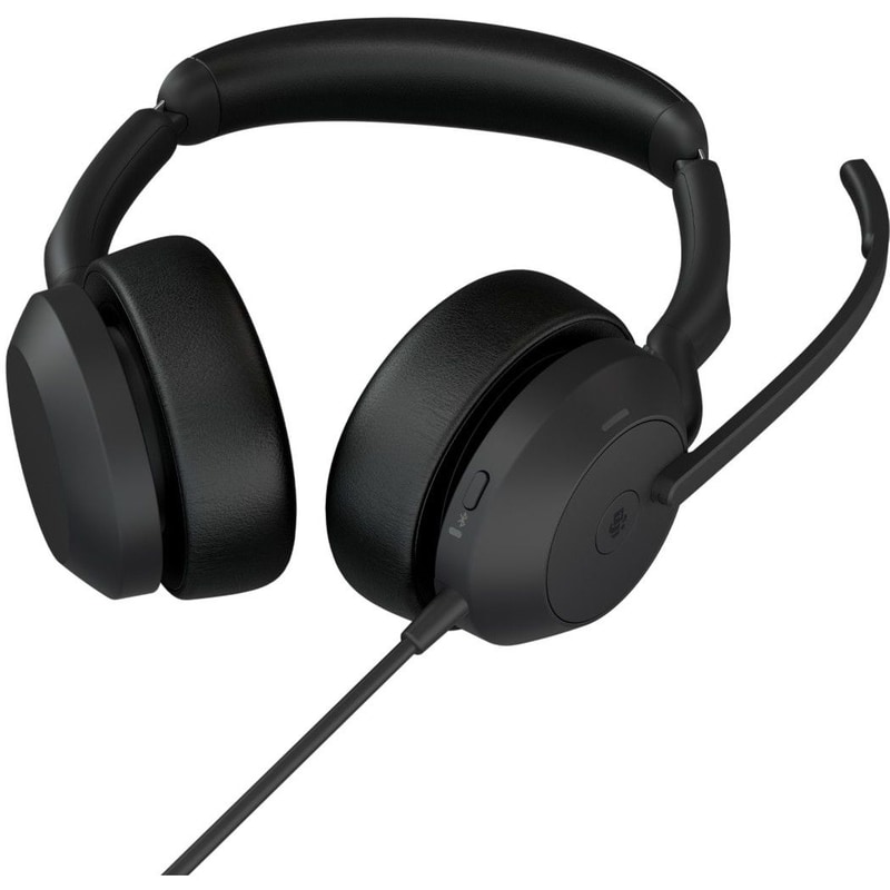 JABRA Ακουστικά Κεφαλής Jabra Evolve2 50 MS Stereo με Μικρόφωνο - Μαύρα