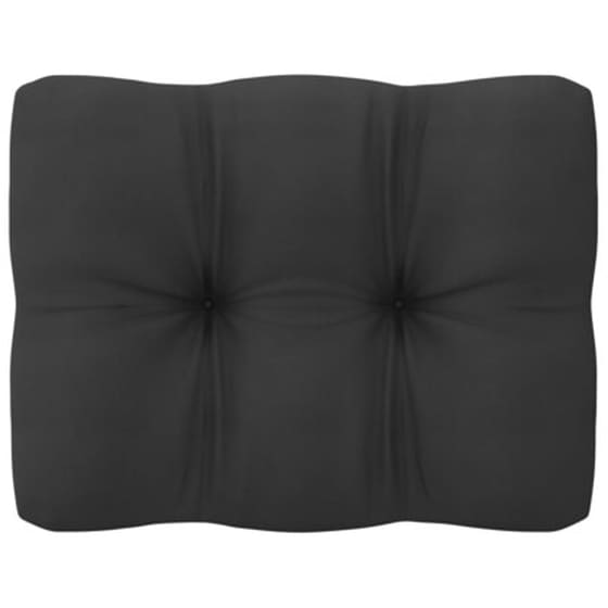 Σετ Σαλόνι Κήπου Vidaxl από Μασίφ Ξύλο Πεύκου με Μαξιλάρια 6 Τμχ - Μαύρο image 5