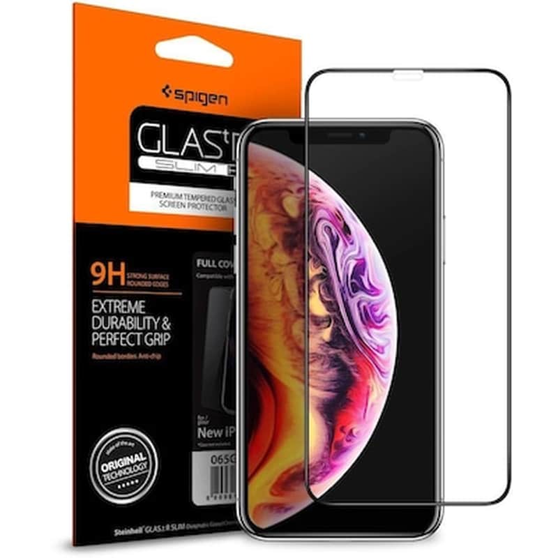 Προστατευτικό οθόνης Apple iPhone 11 Pro Max - Spigen Tempered Glass Fc Black SPIGEN