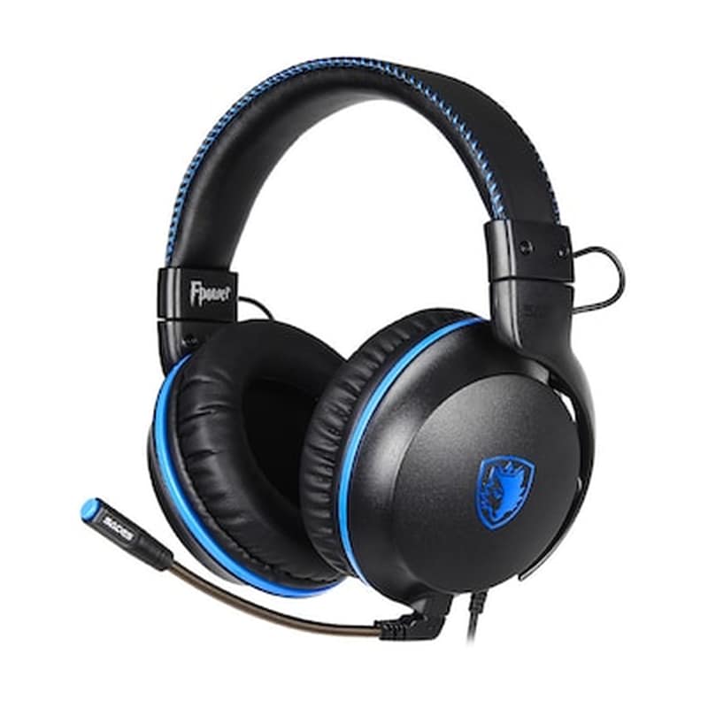 SADES Sades Fpower Gaming Ενσύρματα Ακουστικά 3.5mm Μαύρα/Μπλε