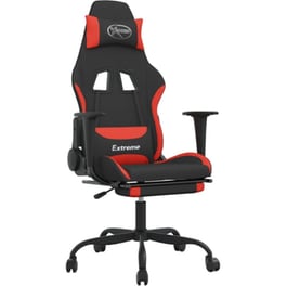 Καρέκλα Gaming VIDAXL 345489 με Υποπόδιο - Μαύρο