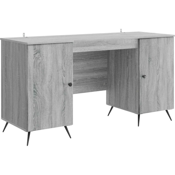 Γραφείο VidaXL από Επεξεργασμένο Ξύλο 142,5x50x75 cm - Γκρι Sonoma image 0