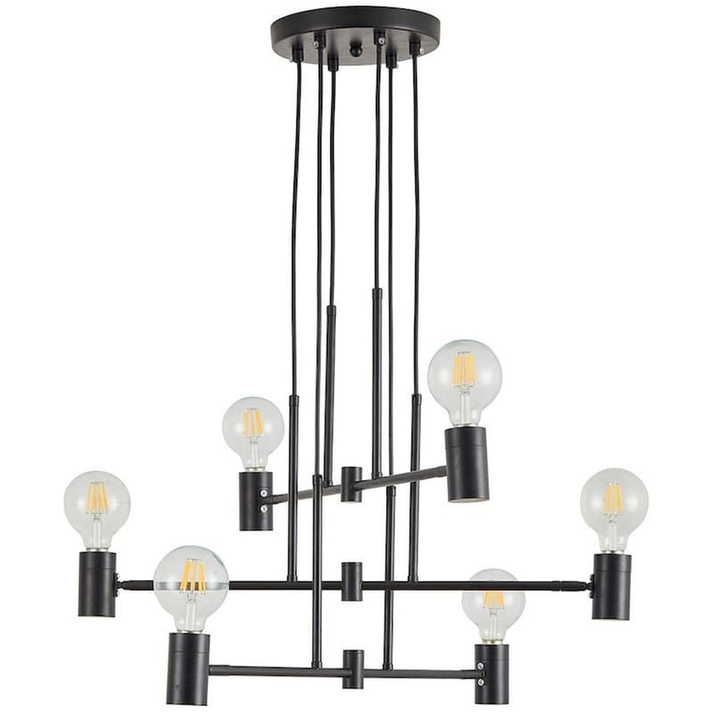 HOMELIGHTING Φωτιστικό Οροφής Πολύφωτο Homelighting Adept 77-8250 Μεταλλικό - Μαύρο