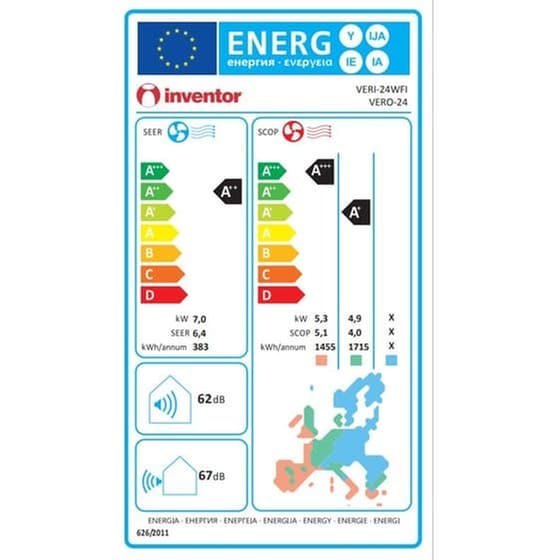 INVENTOR Vero VERI-24WFI/VERO-24 Κλιματιστικό Inverter 24.000 BTU A++/A+++ με Ιονιστή & WiFi image 11