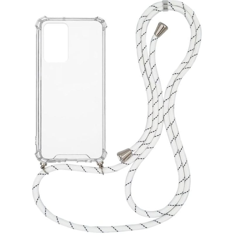 Θήκη Xiaomi Redmi Note 12 Pro 4G - Sonique Armor Clear Με Κορδόνι - Λευκό