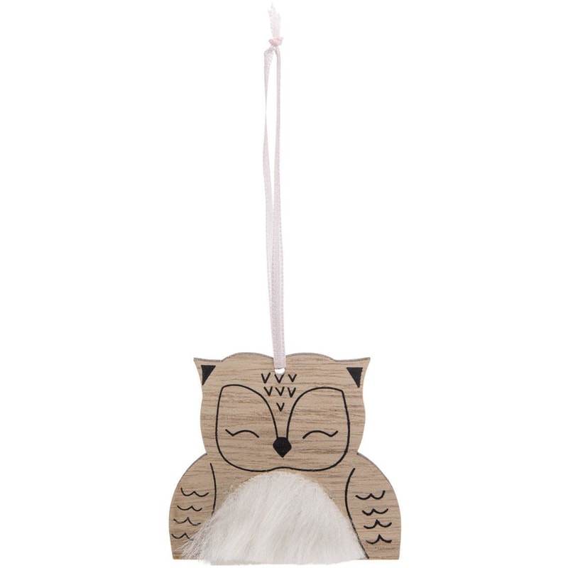 Χριστουγεννιάτικο Στολίδι (7.3x12) A-s Owl Fur 184262 7.3x12