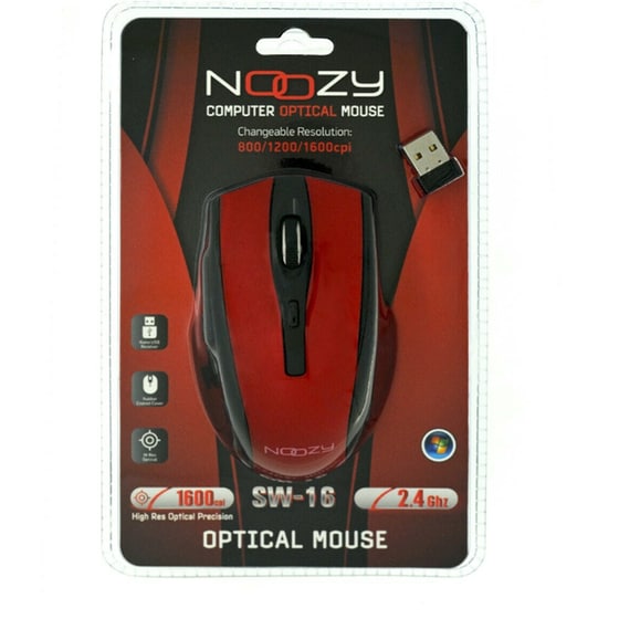 Noozy SW-16 Ασύρματο Ποντίκι Κόκκινο image 3