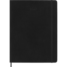 Ημερολόγιο Εβδομαδιαίο 2027 Moleskine 12M XL Soft Cover Μαύρο