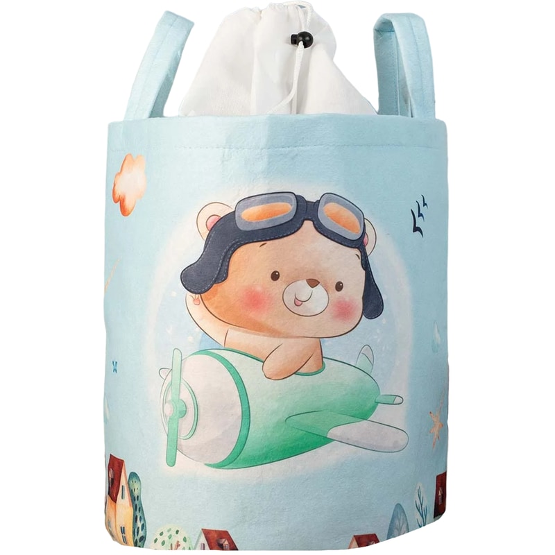 DIMCOL Καλάθι Αποθήκευσης Dimcol Pilot 118 από Πολυεστέρα 50x45cm - Μπλε