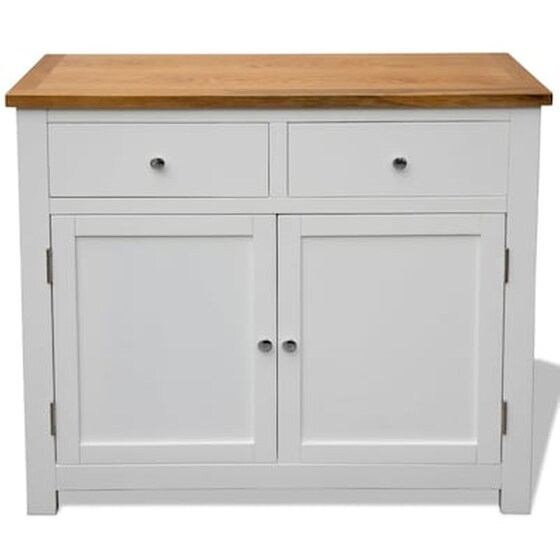 Vidaxl Ντουλάπι / Ψηλός Μπουφές 90 X 33,5 X 83 Εκ. Μασίφ Ξύλο Δρυός image 3