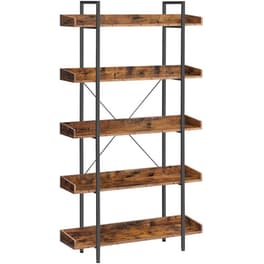 Ραφιέρα Vasagle Lls110b01 από Μοριοσανίδα/Μέταλλο 100x28x178cm - Καφέ/Μαύρο