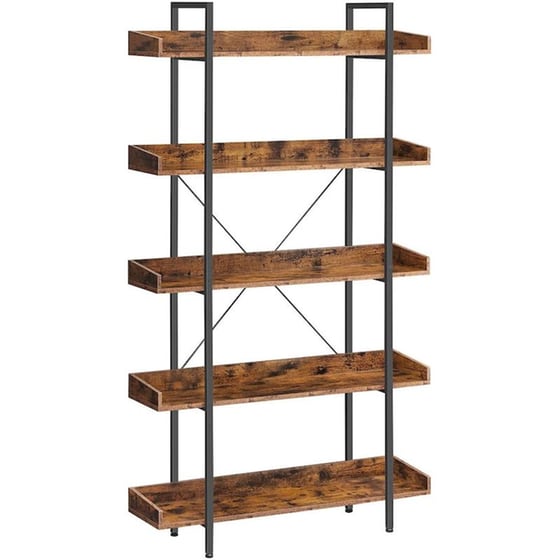 Ραφιέρα Vasagle Lls110b01 από Μοριοσανίδα/Μέταλλο 100x28x178cm - Καφέ/Μαύρο image 0
