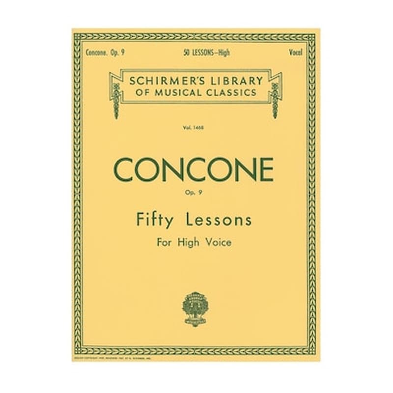 G. SCHIRMER Concone - 50 Lessons For High Voice, Op.9