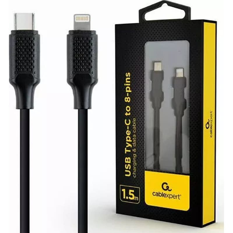CABLEXPERT Καλώδιο δεδομένων Cablexpert USB-C σε Lightning 1.5m - Μαύρο