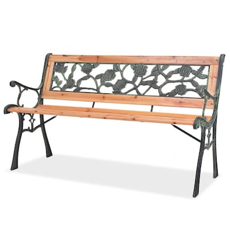 Παγκάκι Κήπου VidaXL από Ξύλο 122x51x73 cm - Καφέ